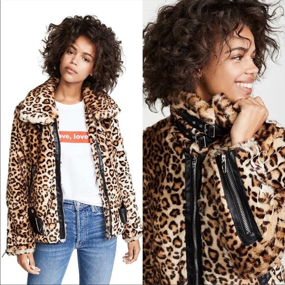 NWT Blank NYC Note To Self Leopard Moto Jacket - Picture 6 of 11